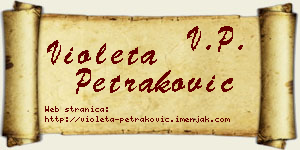 Violeta Petraković vizit kartica